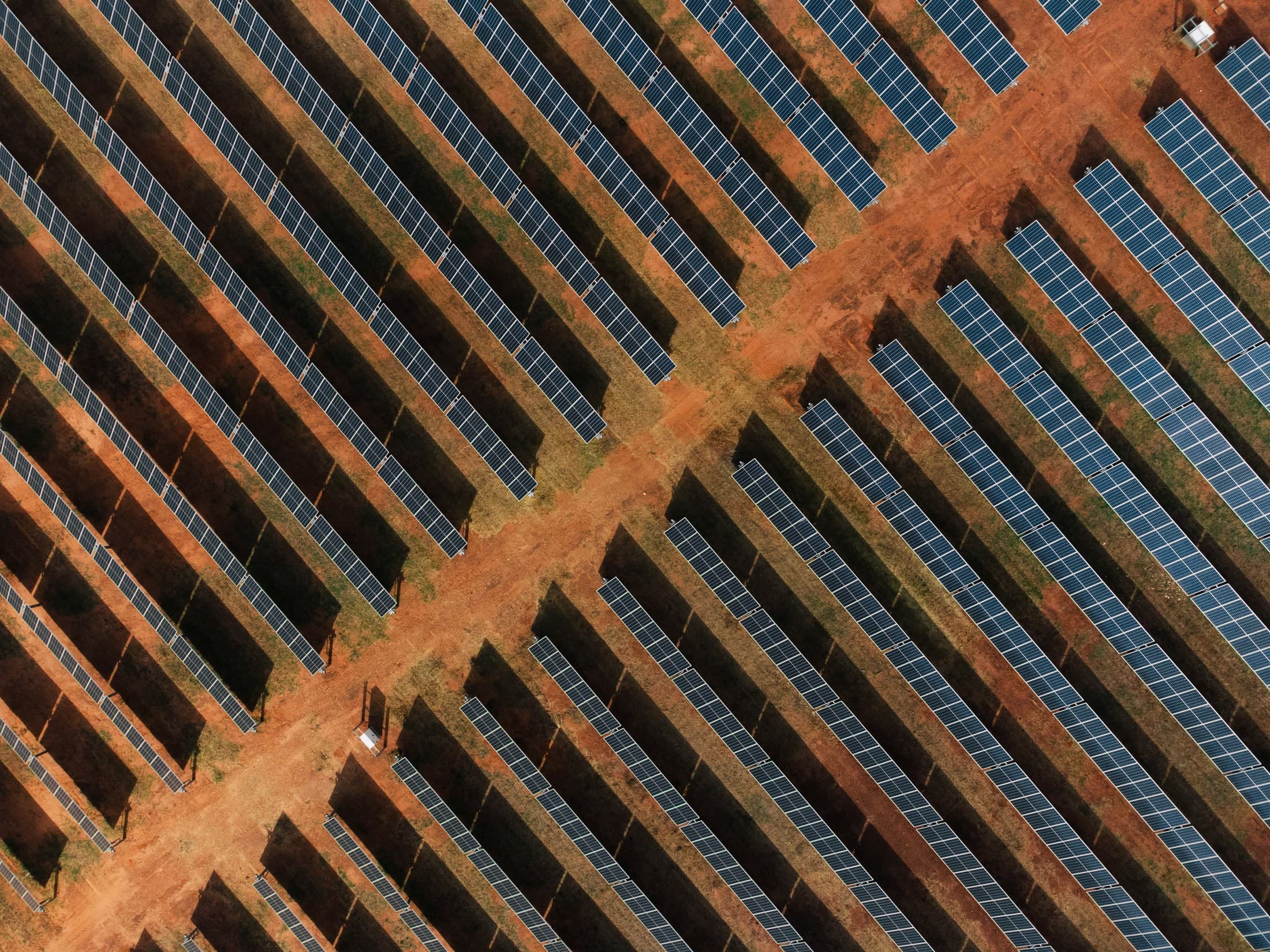 Solar arrays over red earth in the Northern Territory